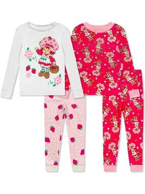 3T Strawberry Shortcake Pajama Set - Kids Long Sleeve & Pants Sleepwear